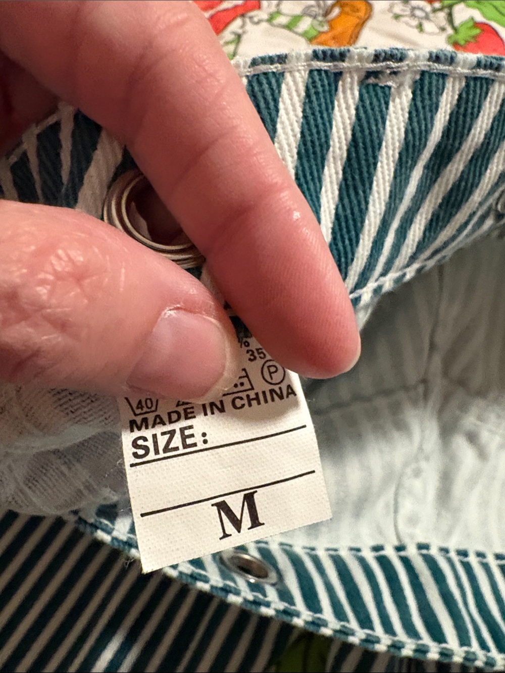 Brand New Striped Green Utility Women’s Pants with Patch Pockets - Picture 4 of 4
